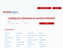 Tablet Screenshot of bristolpages.co.uk